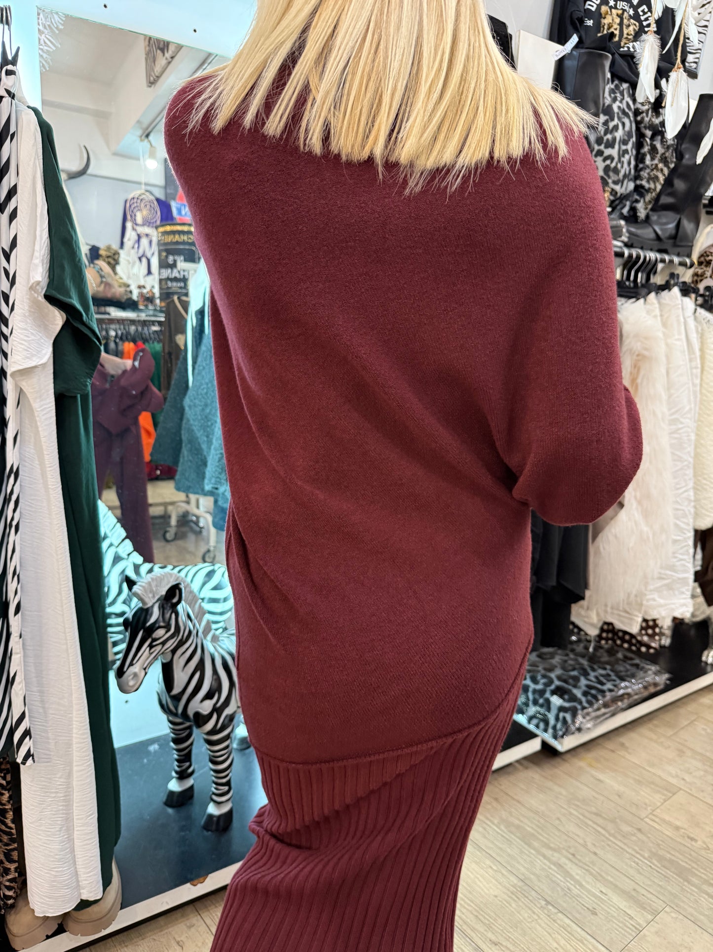Pull magnolia bordeaux
