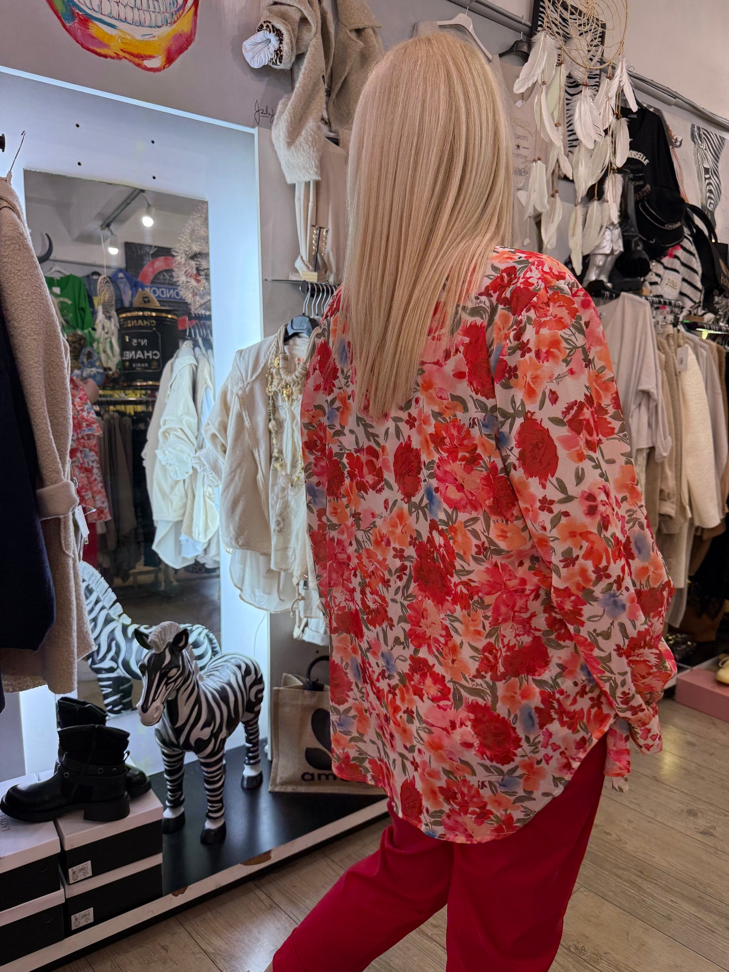 Chemise Émilie rouge