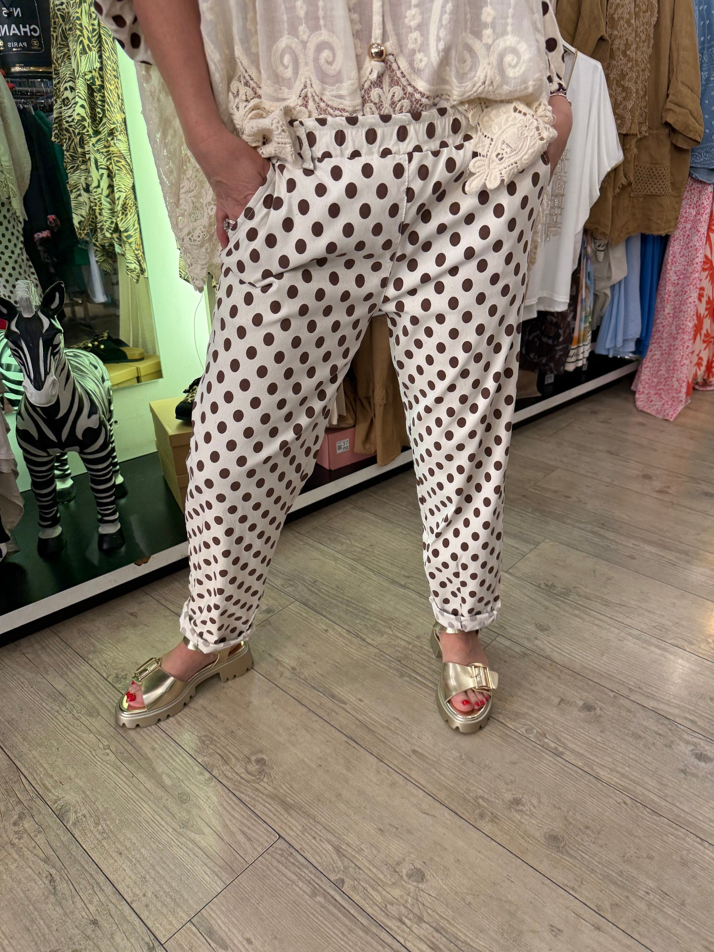 Pantalon pois gde taille