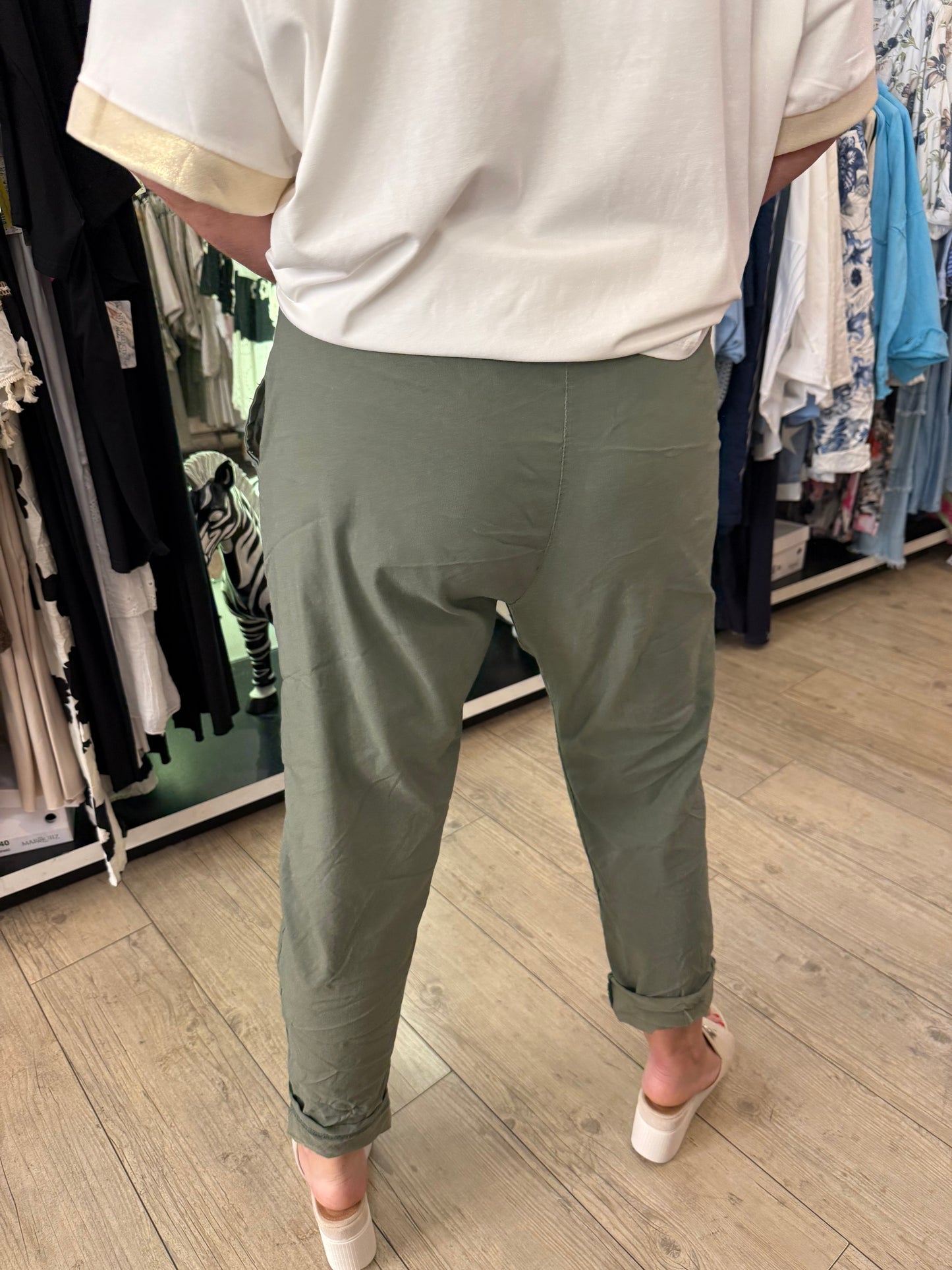 Pantalon gde taille kaki
