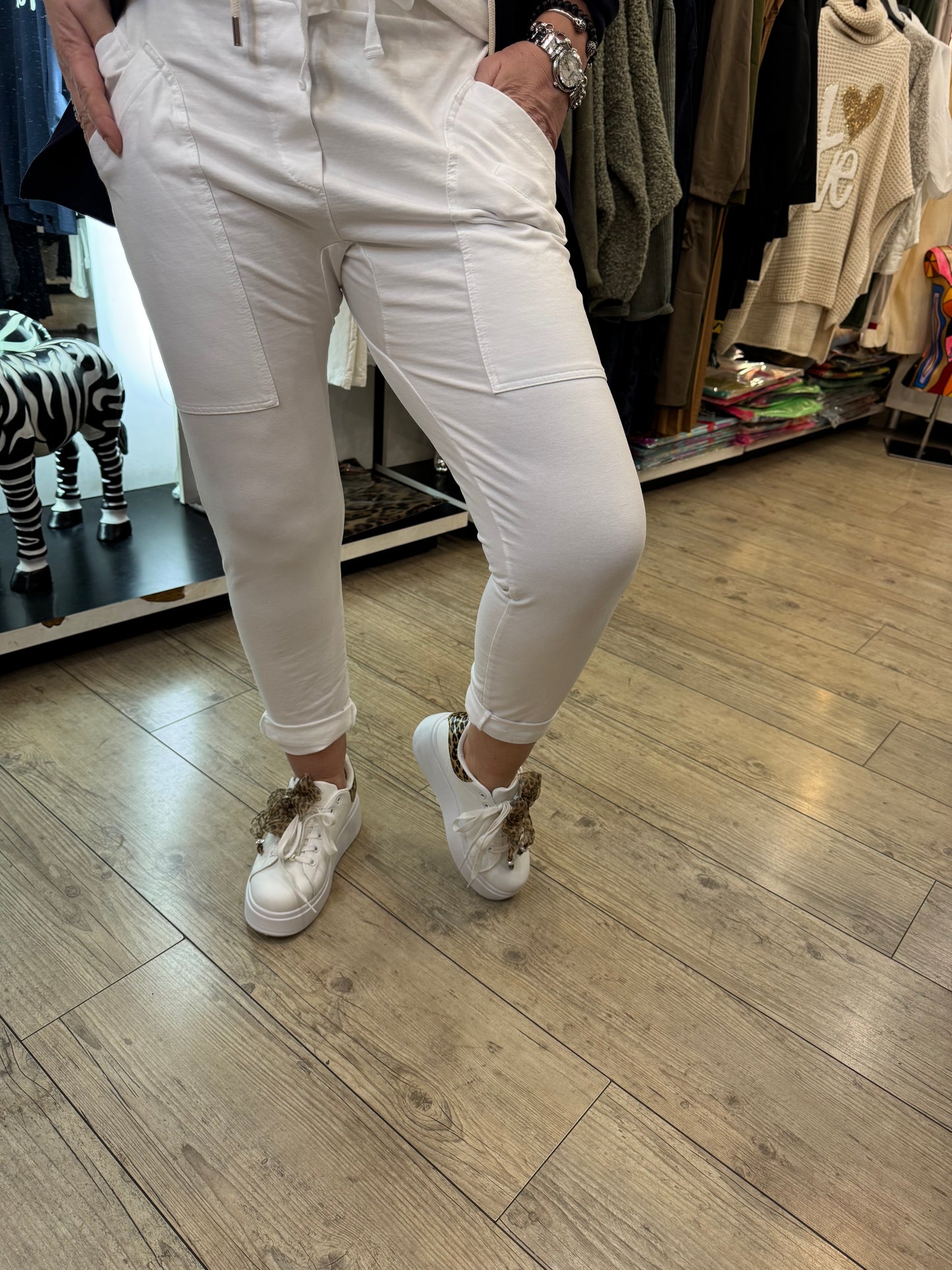 Pantalon jogging blanc