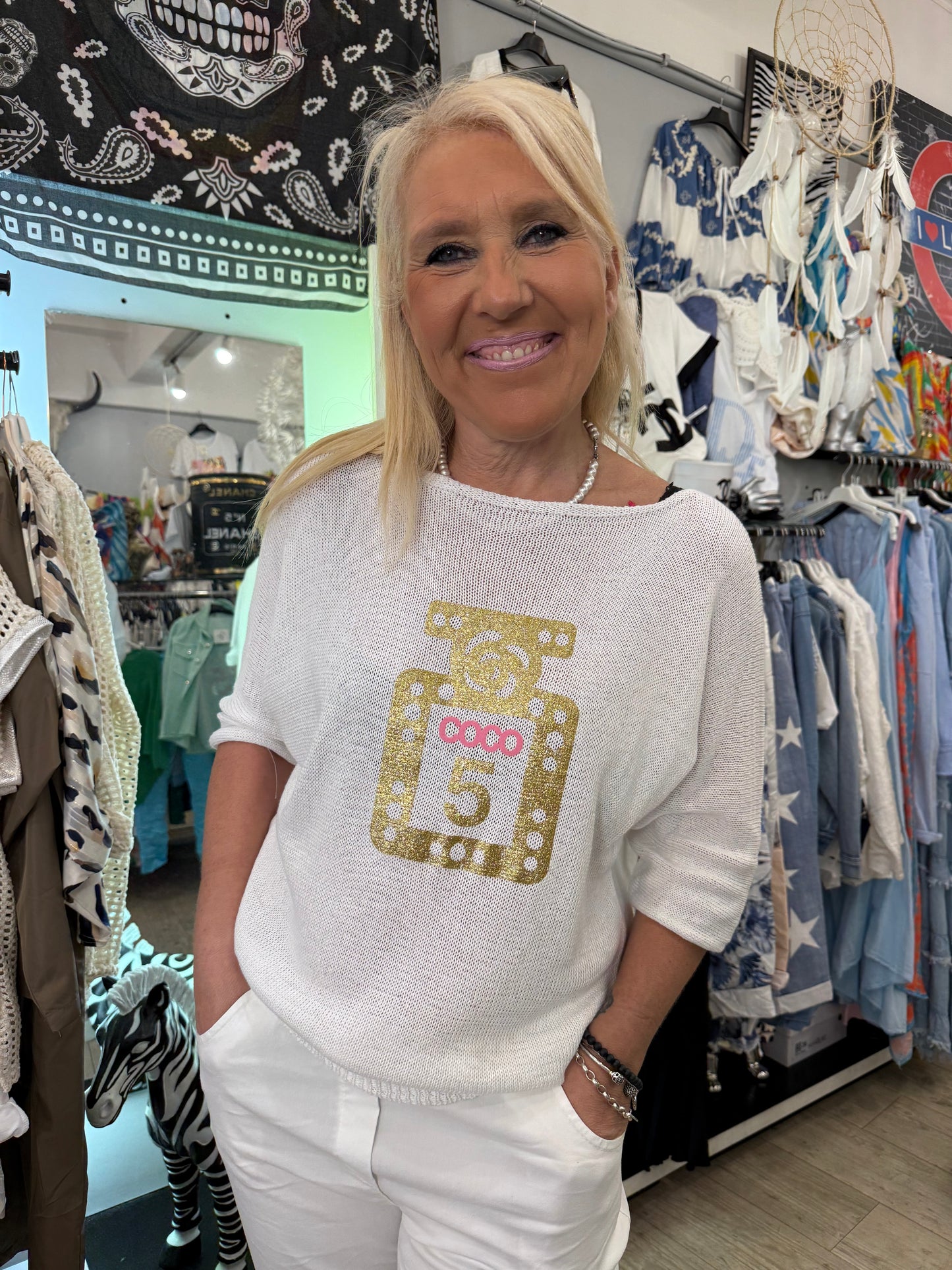 Pull blanc Noci