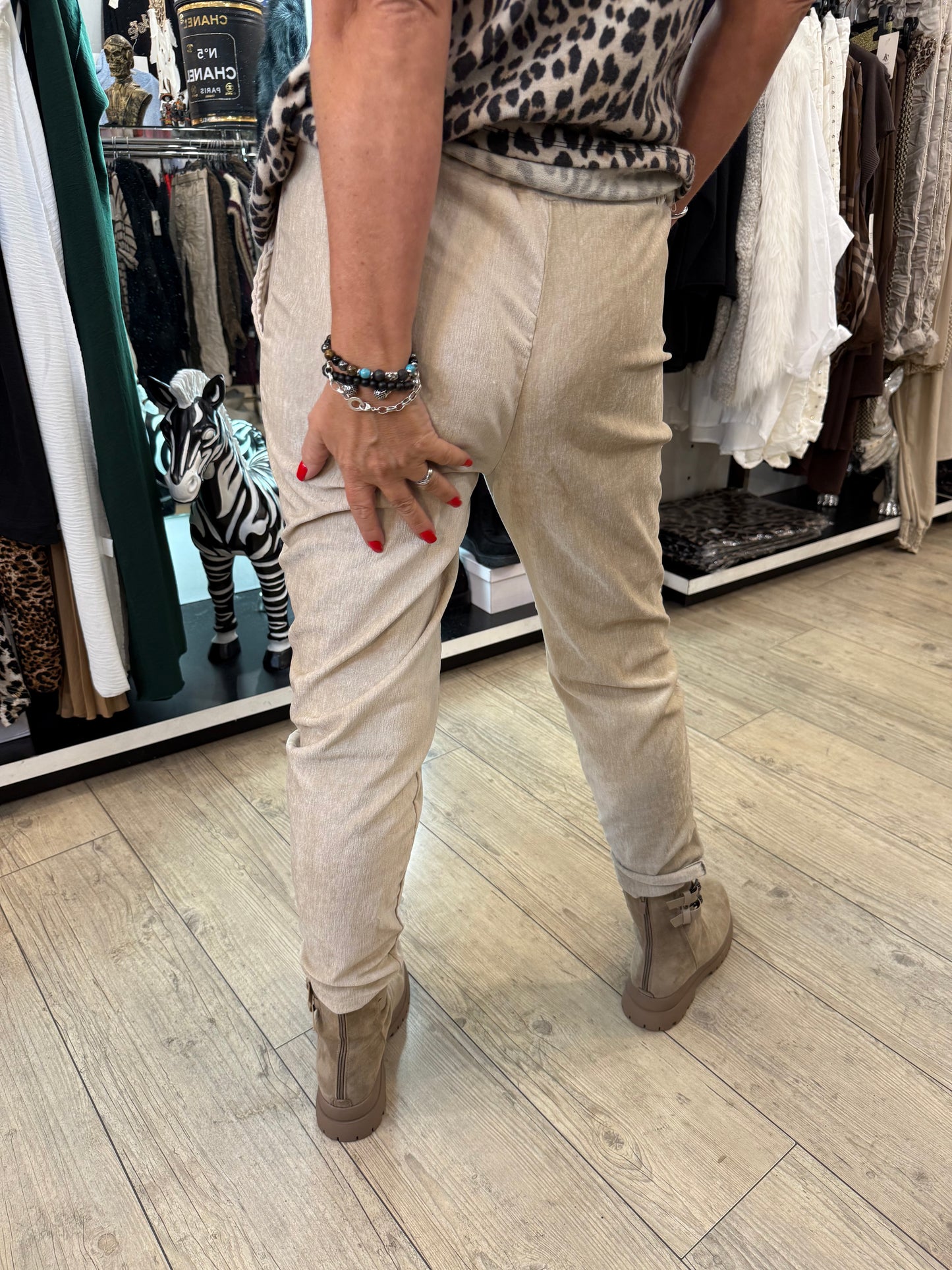 Pantalon velours beige