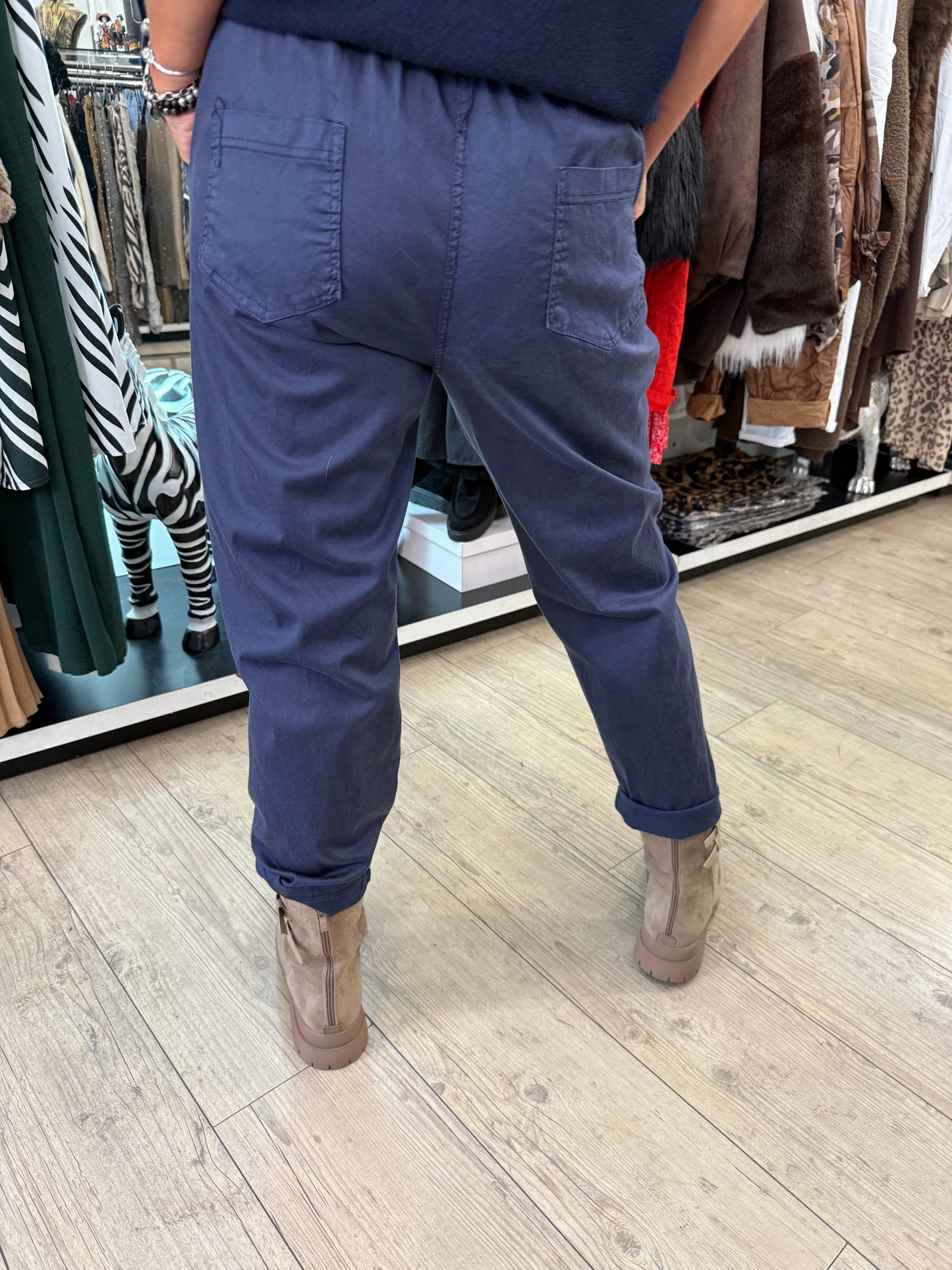 Pantalon marine ceinture