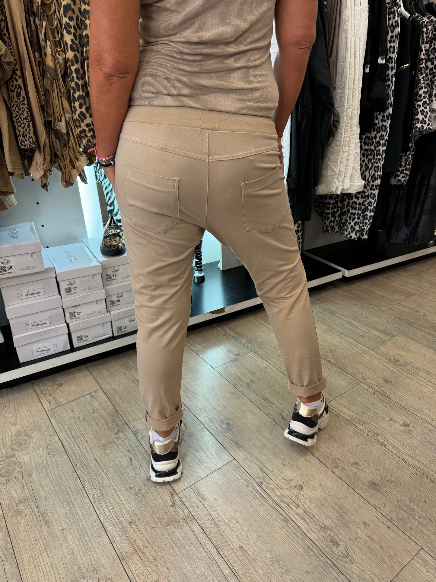 Pantalon jogging beige