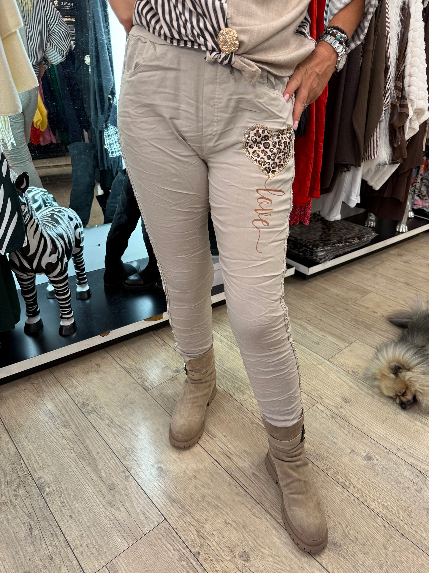 Pantalon love beige
