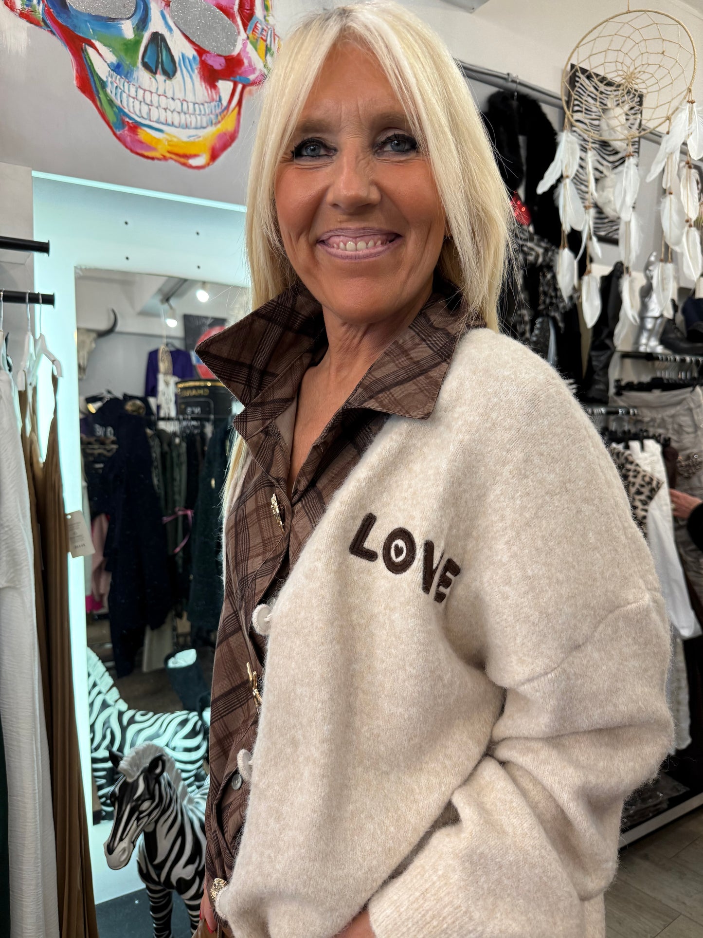 Gilet love beige