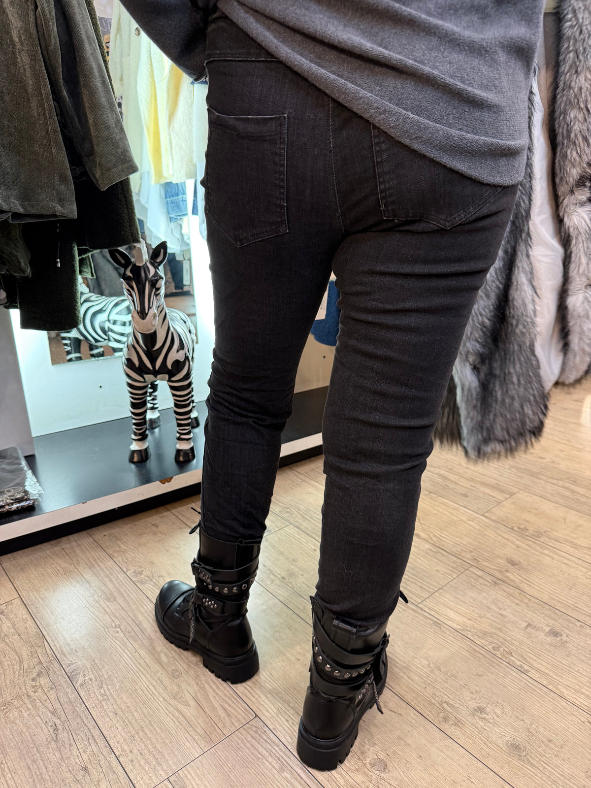 Pantalon jean magique gris