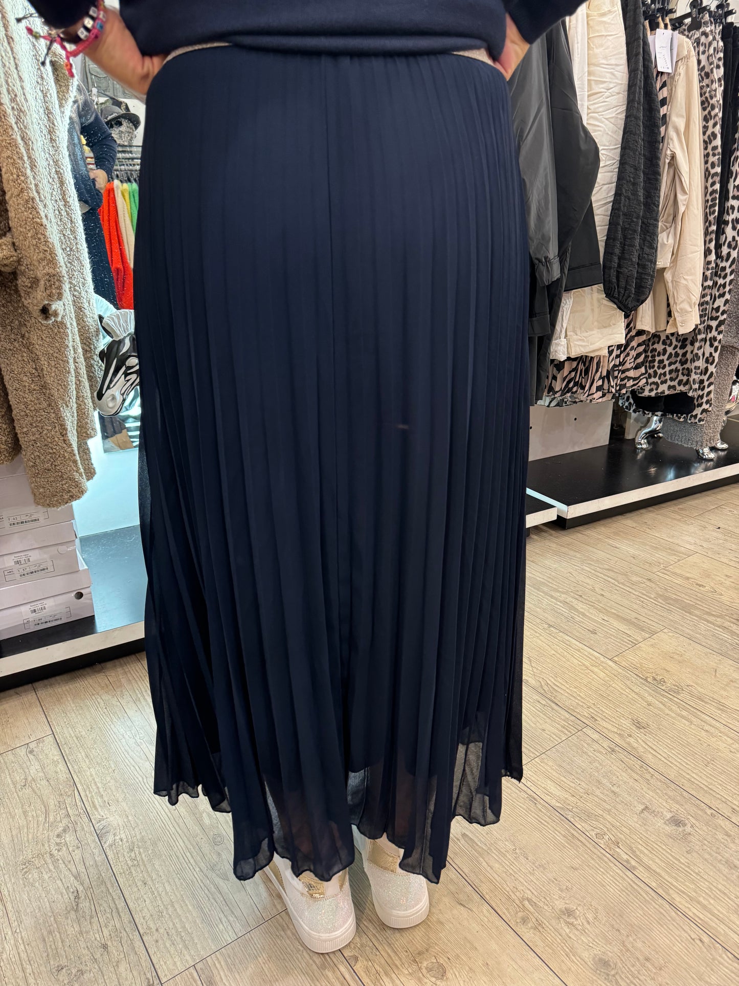 Jupe plissée marine