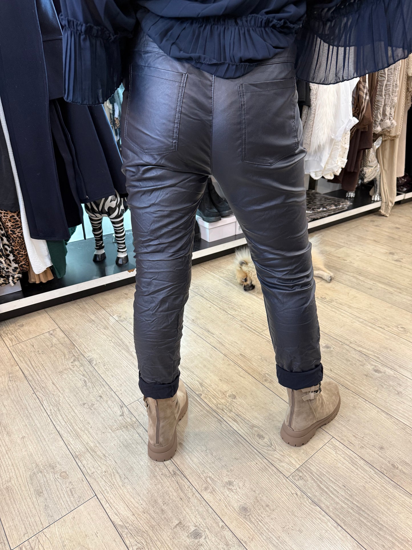 Pantalon simili marine