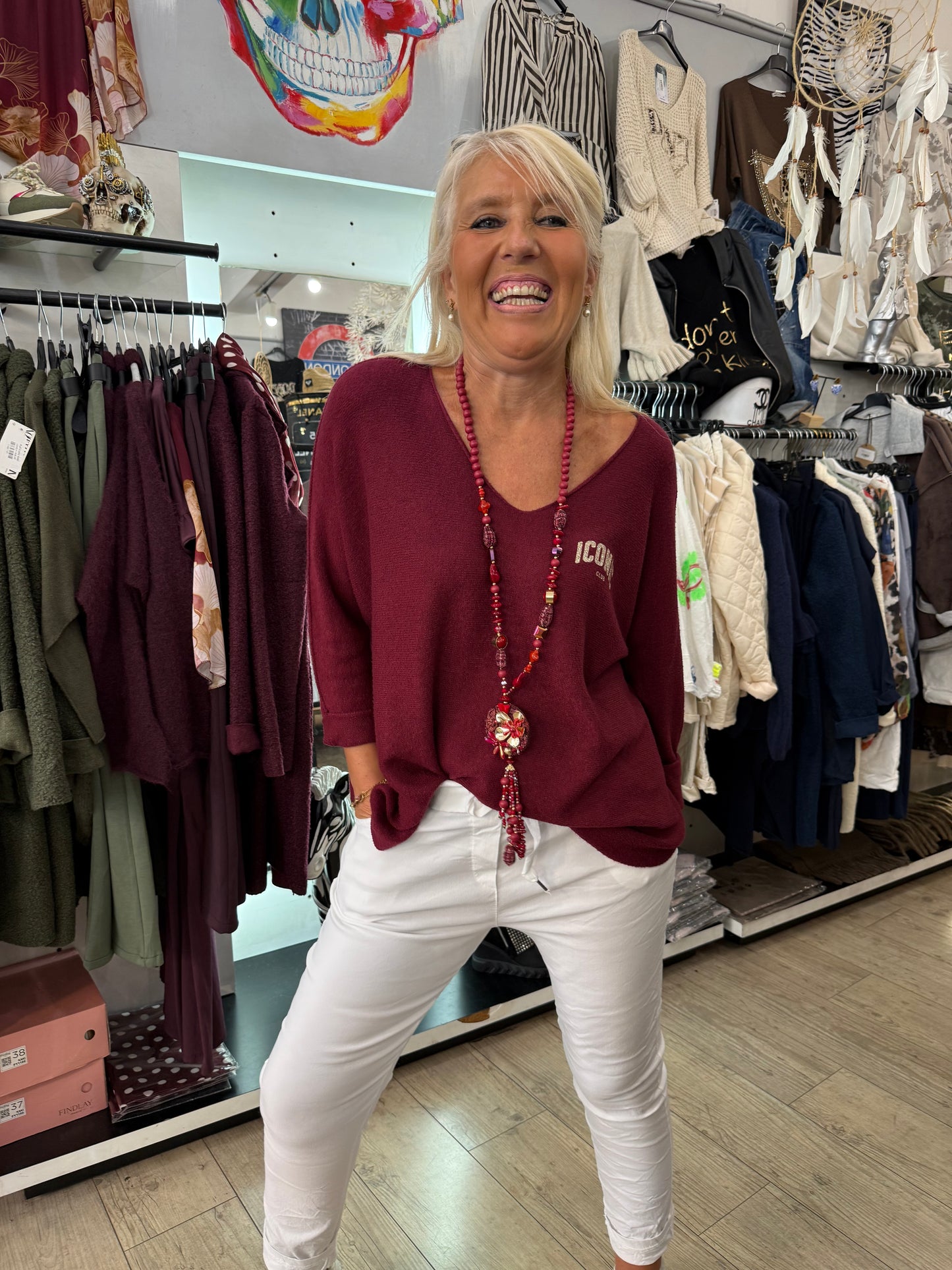 Pull iconic bordeaux
