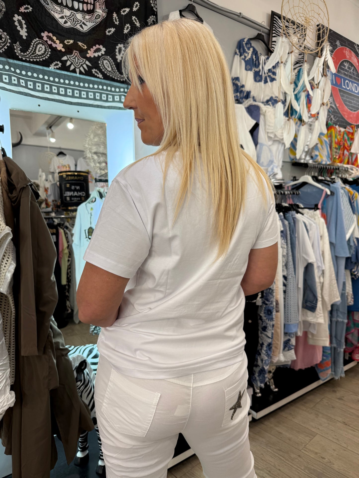 T shirt coeur kaki
