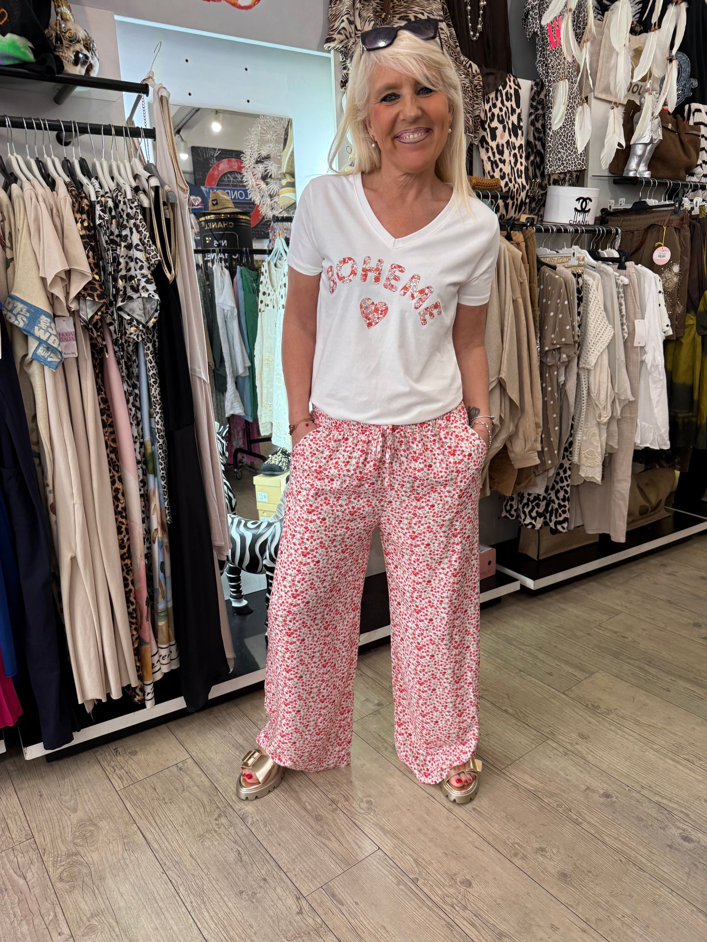Pantalon suzie rouge