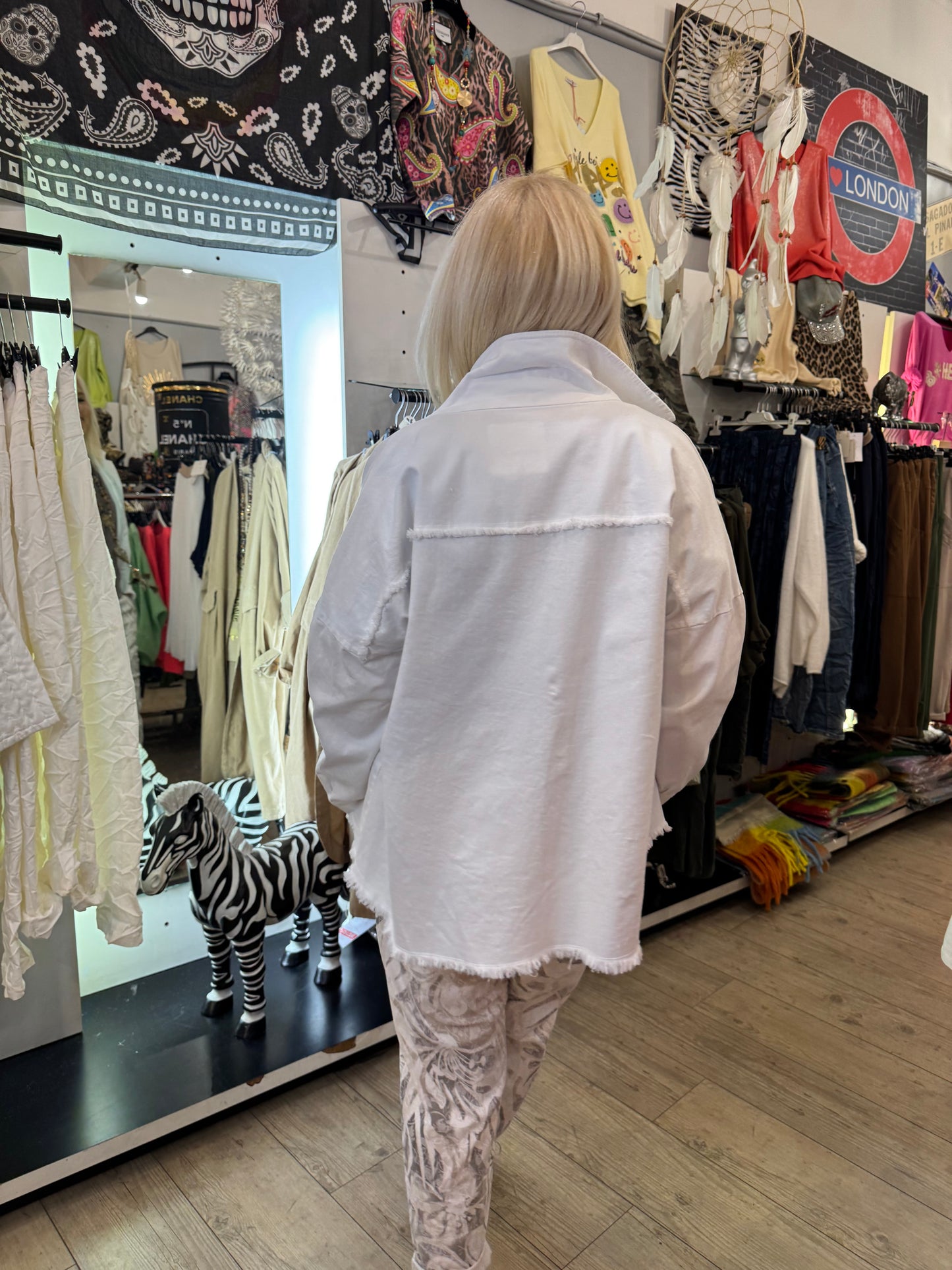 Veste jean blanche