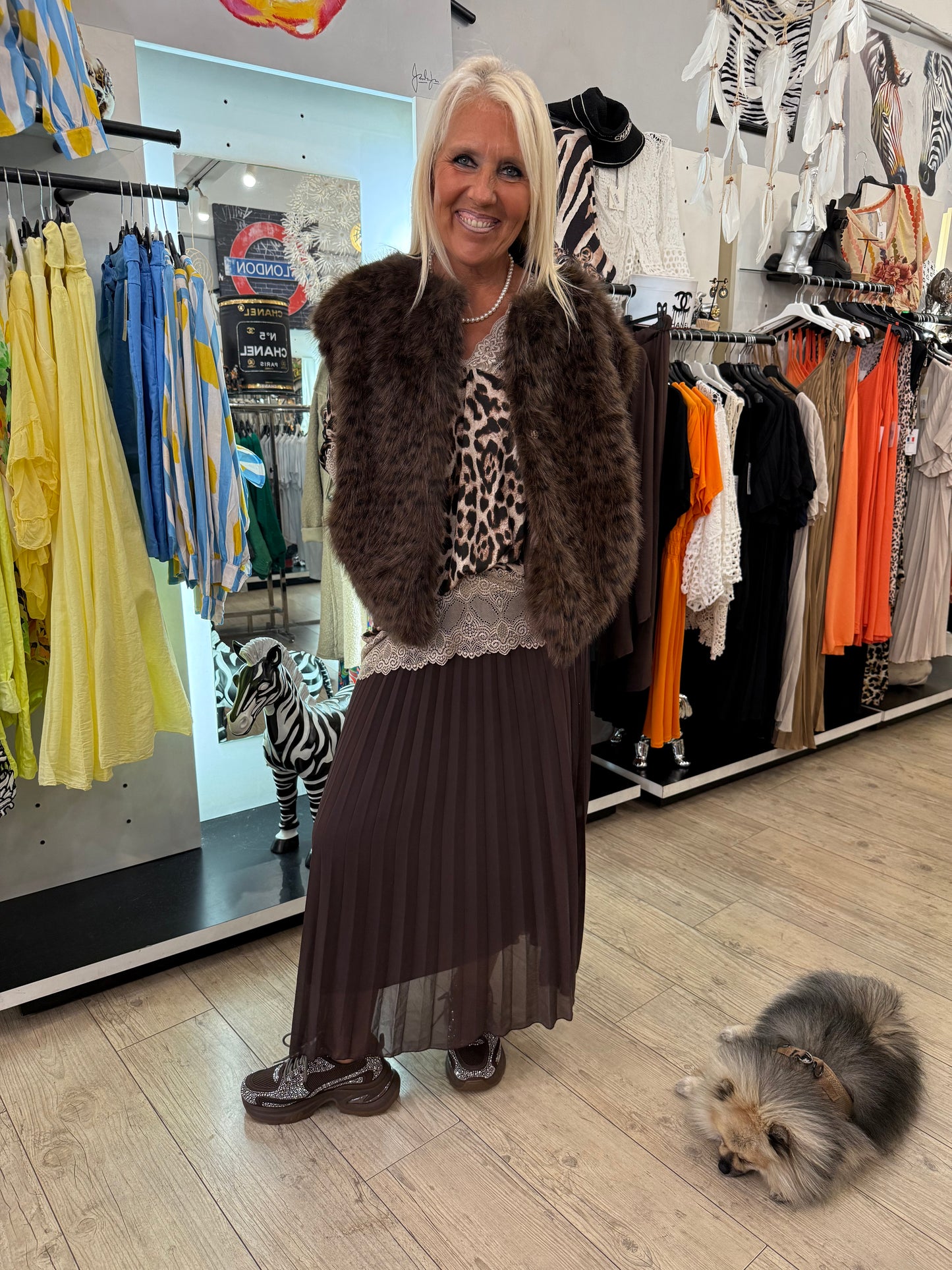 Gilet plumety choco