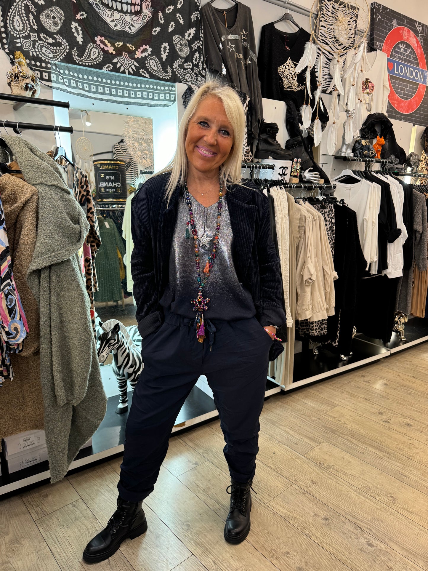 Pantalon magique gde taille marine