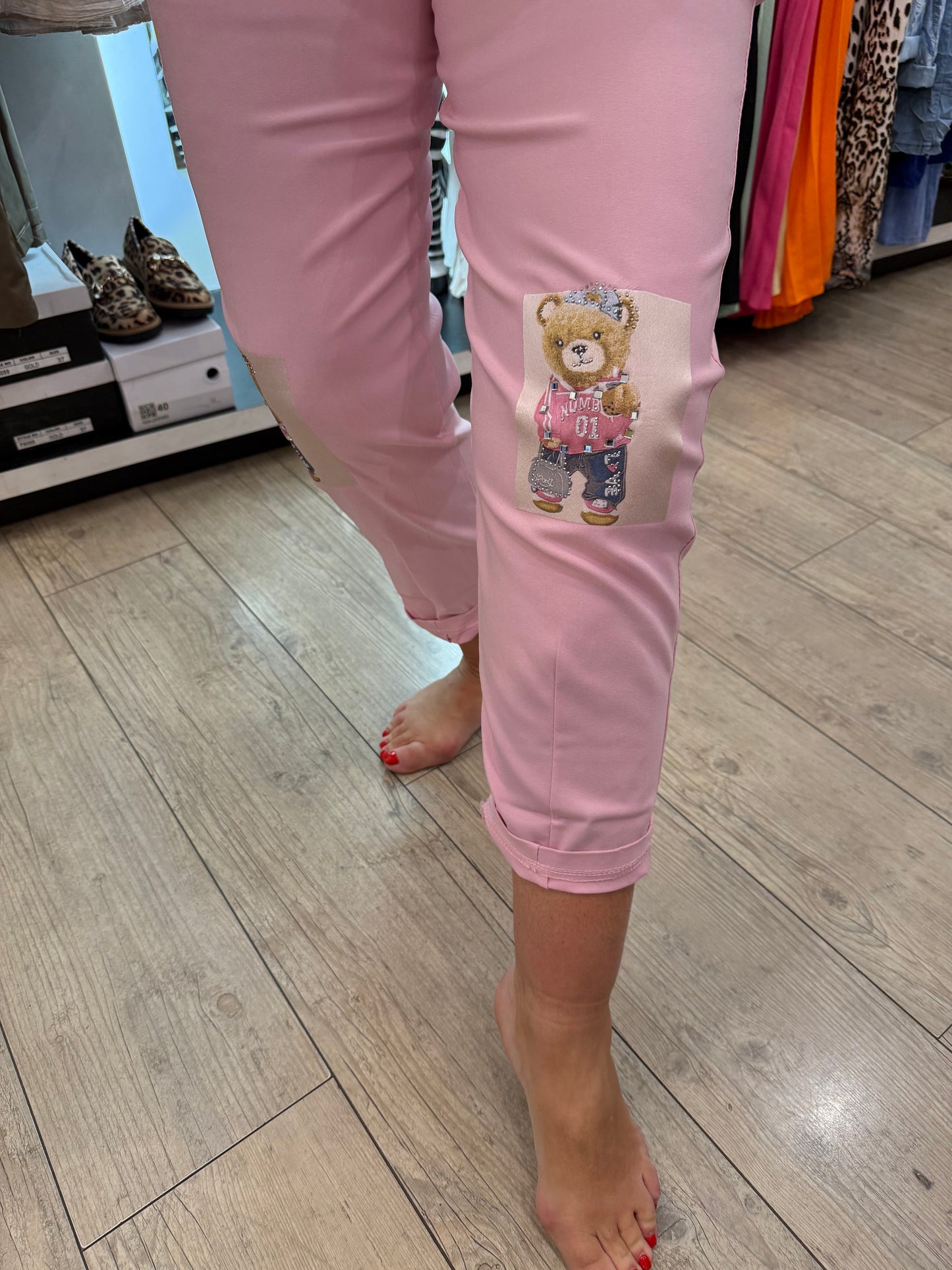 Pantalon Teddy rose