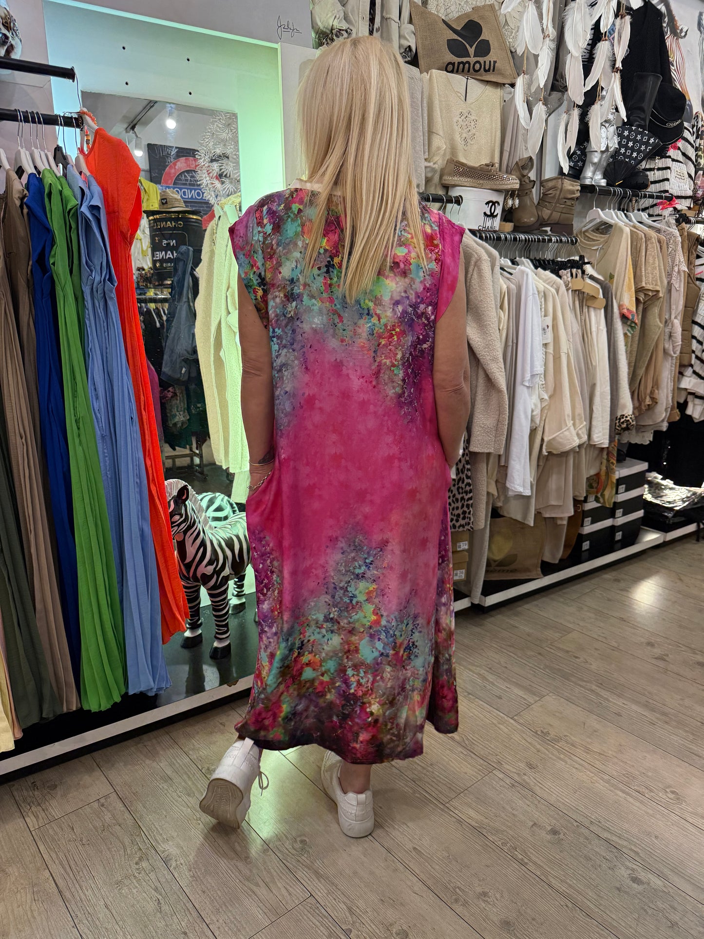 Robe comète rose