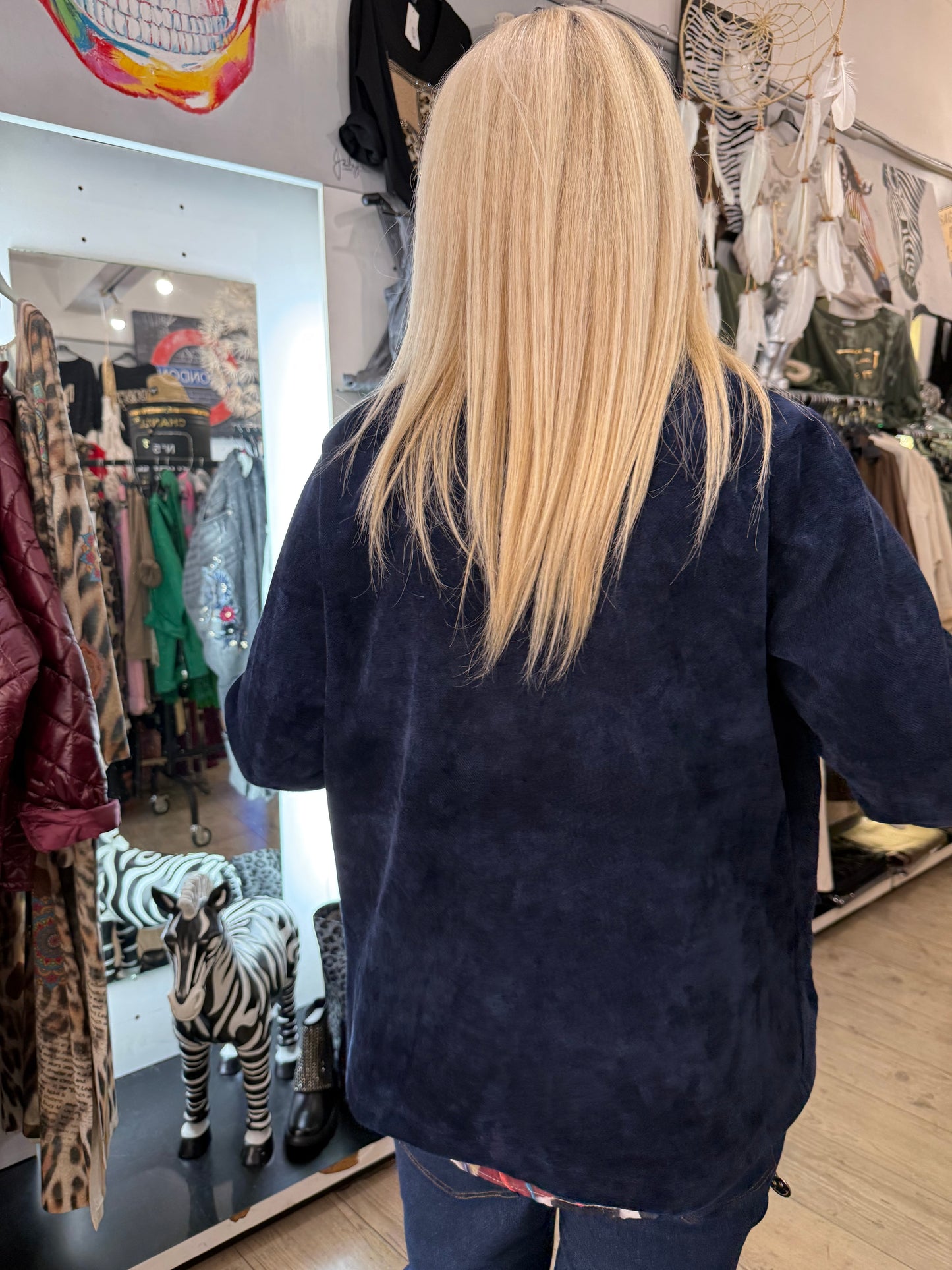 Veste marine velours