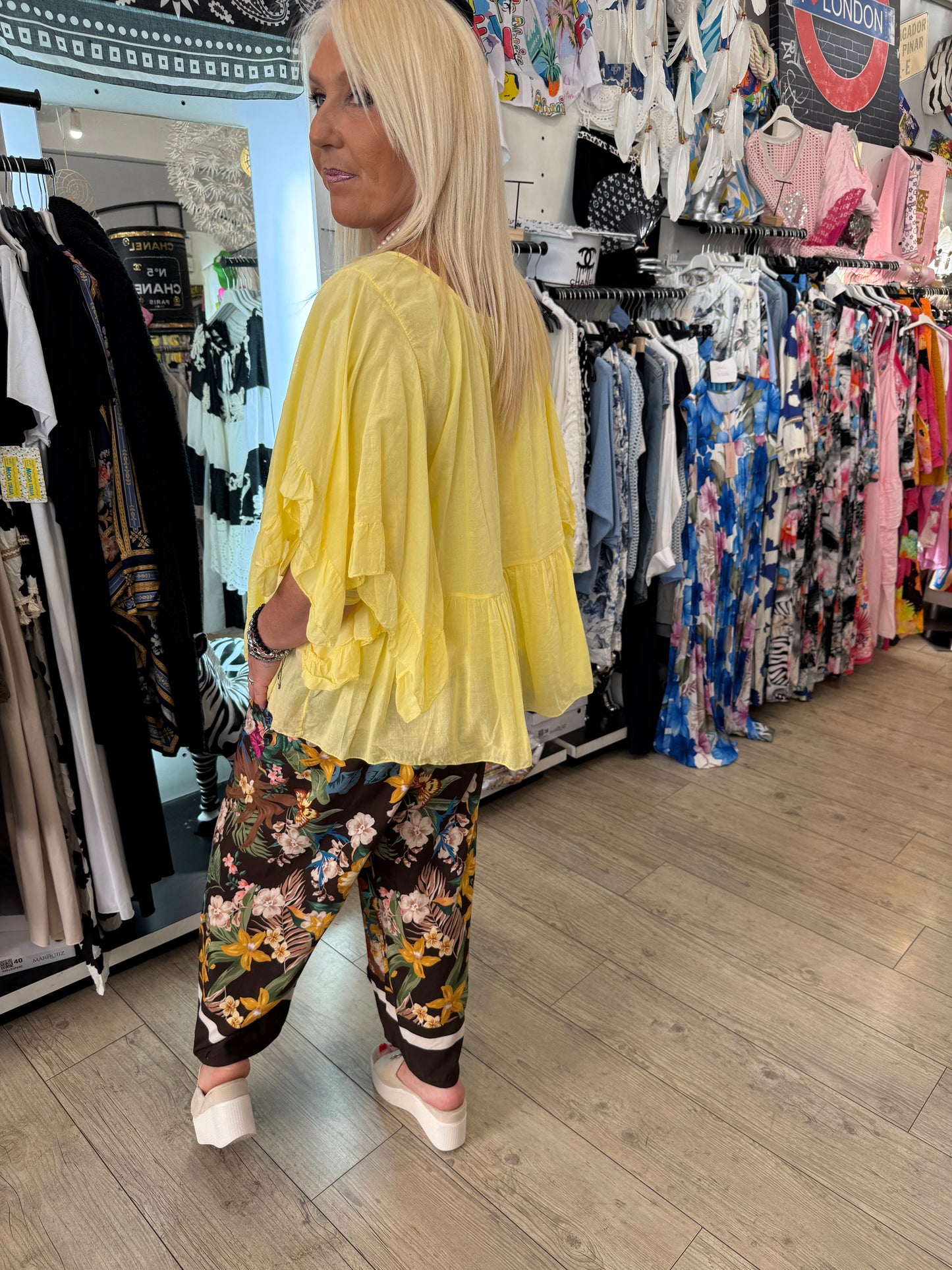 Tunique froufrou jaune