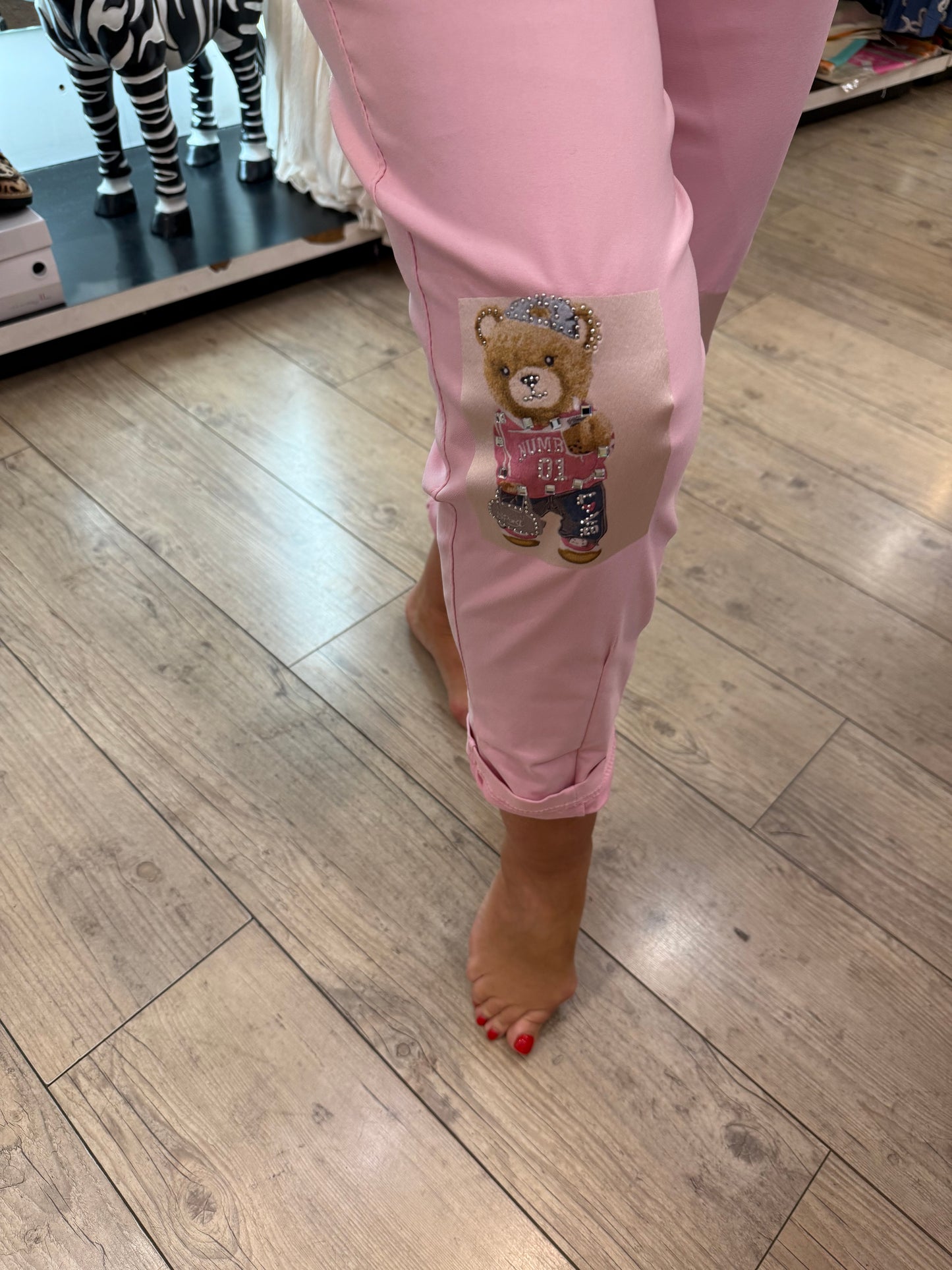 Pantalon Teddy rose