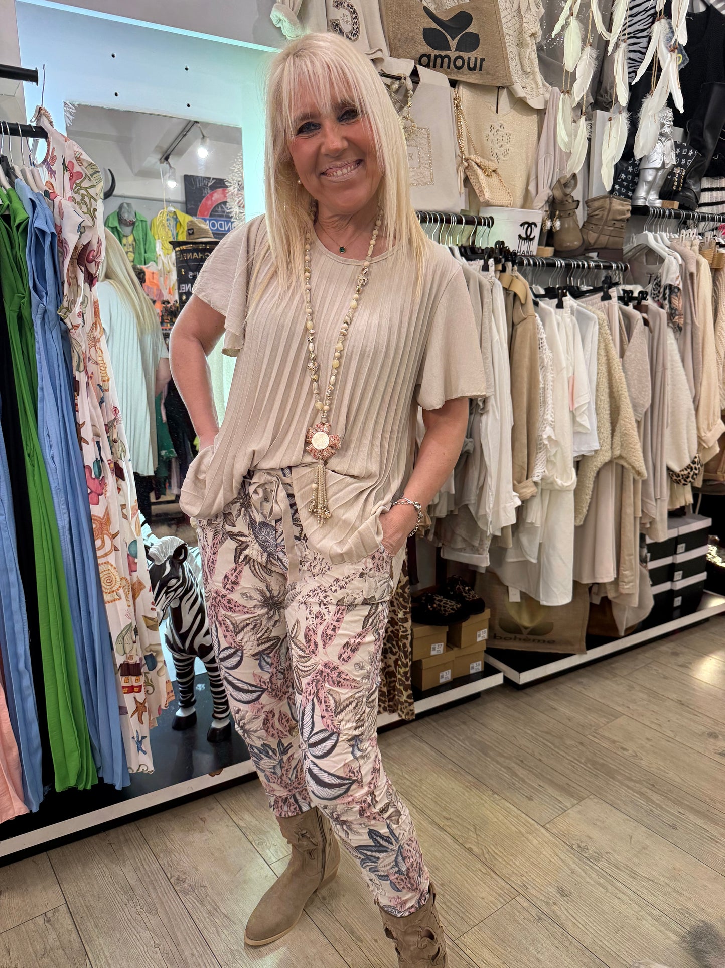 Pantalon savane beige