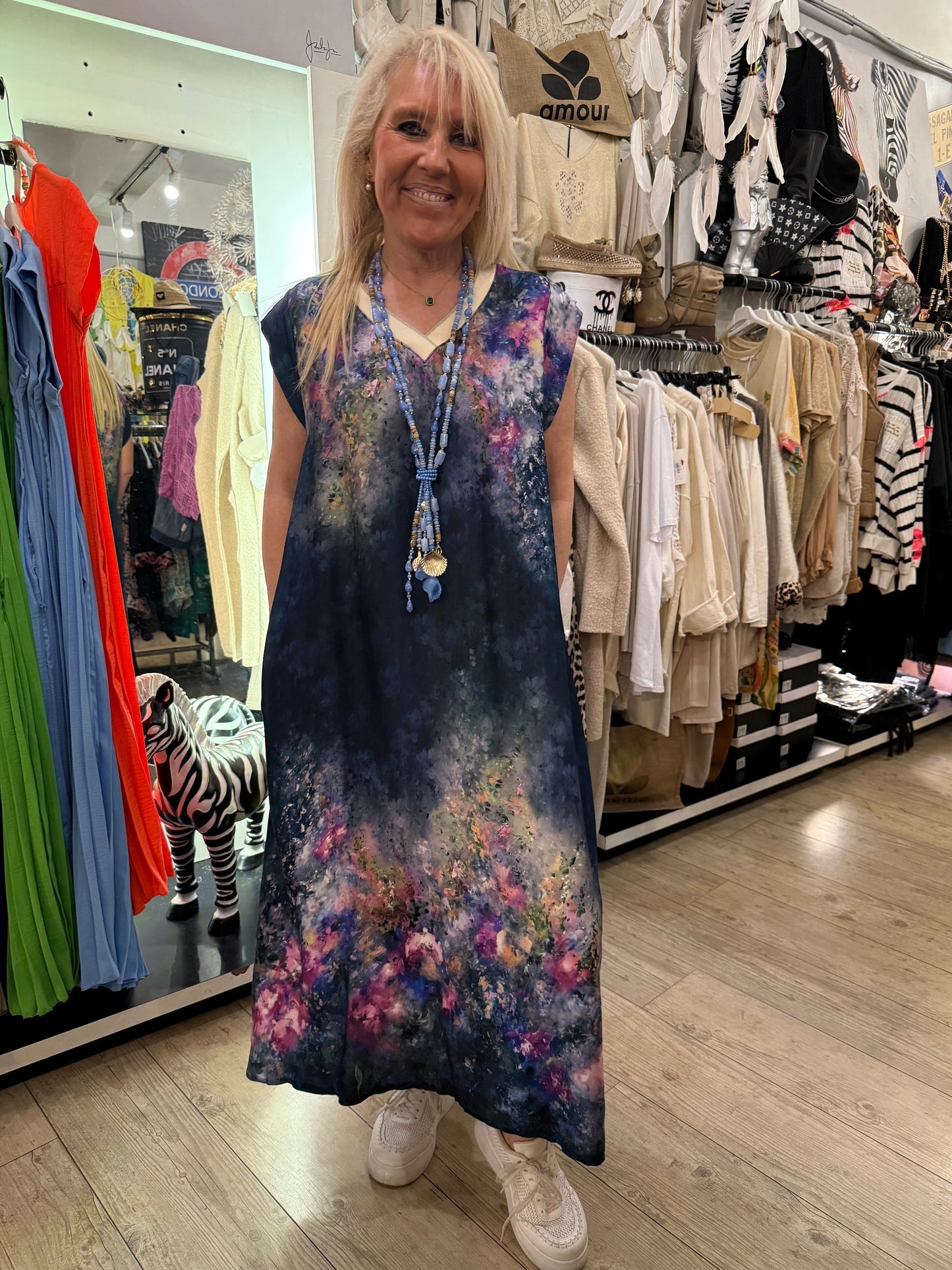 Robe comète marine