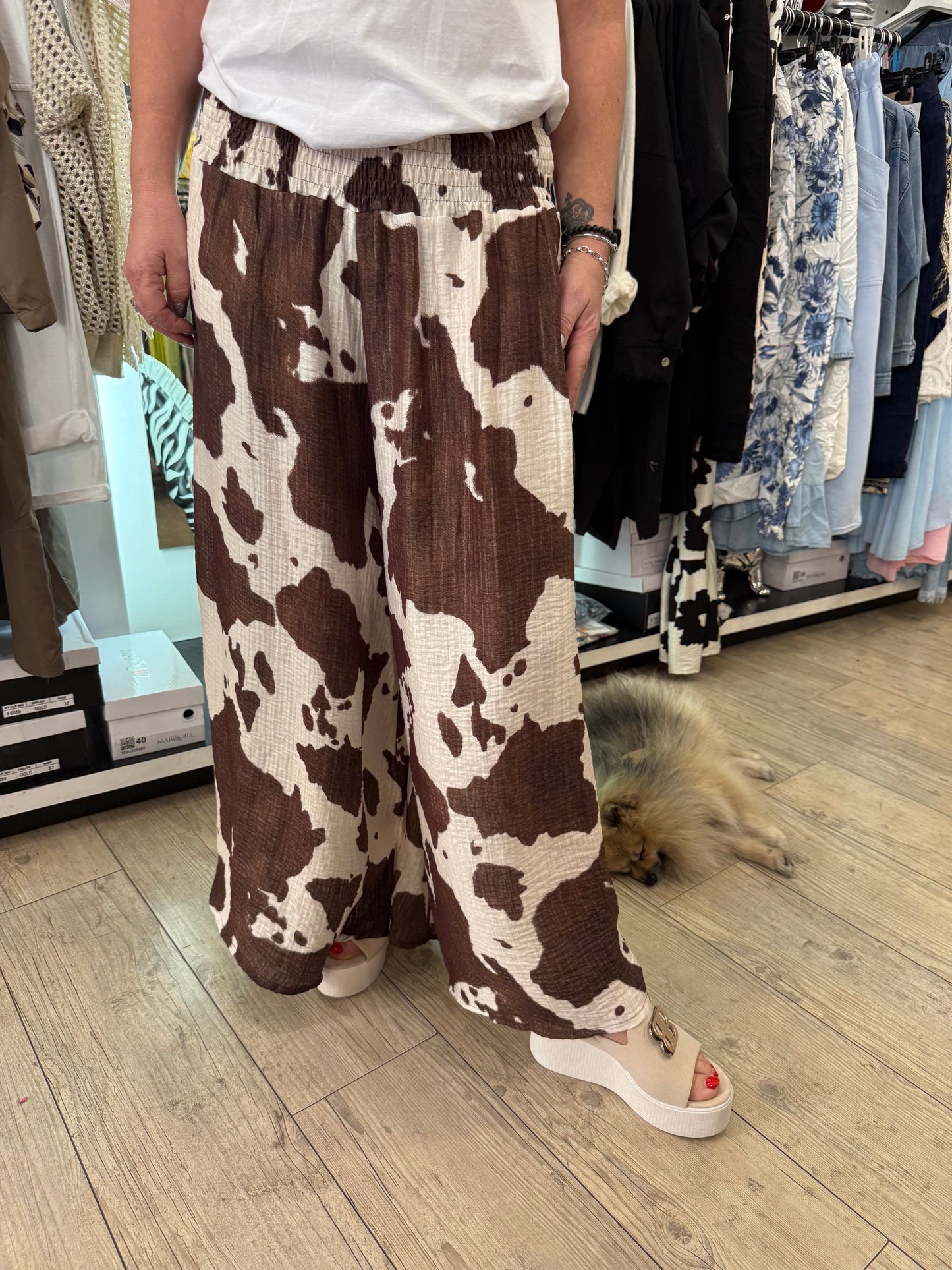 Pantalon gaz de coton cow