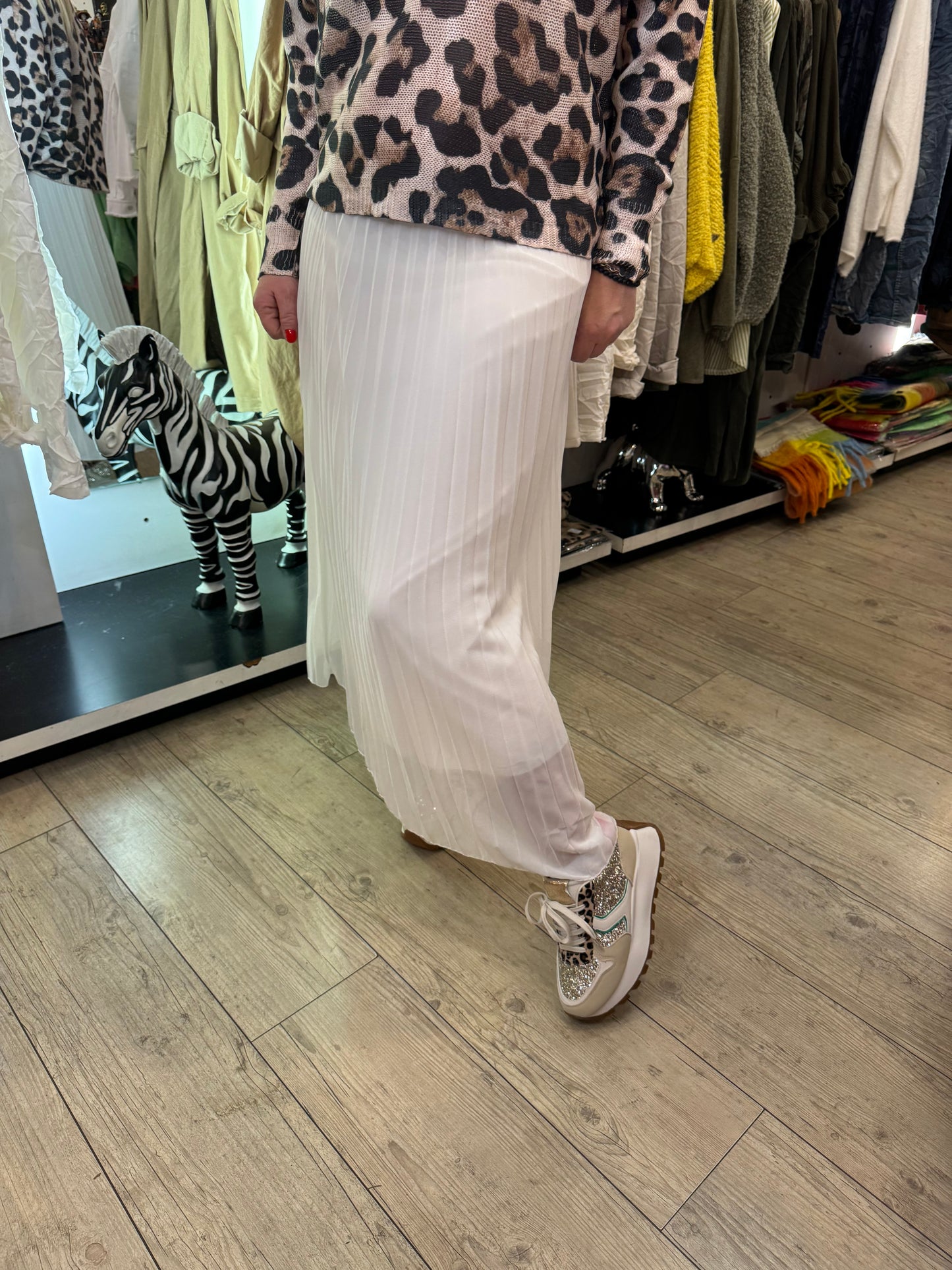 Jupe plissée blanche