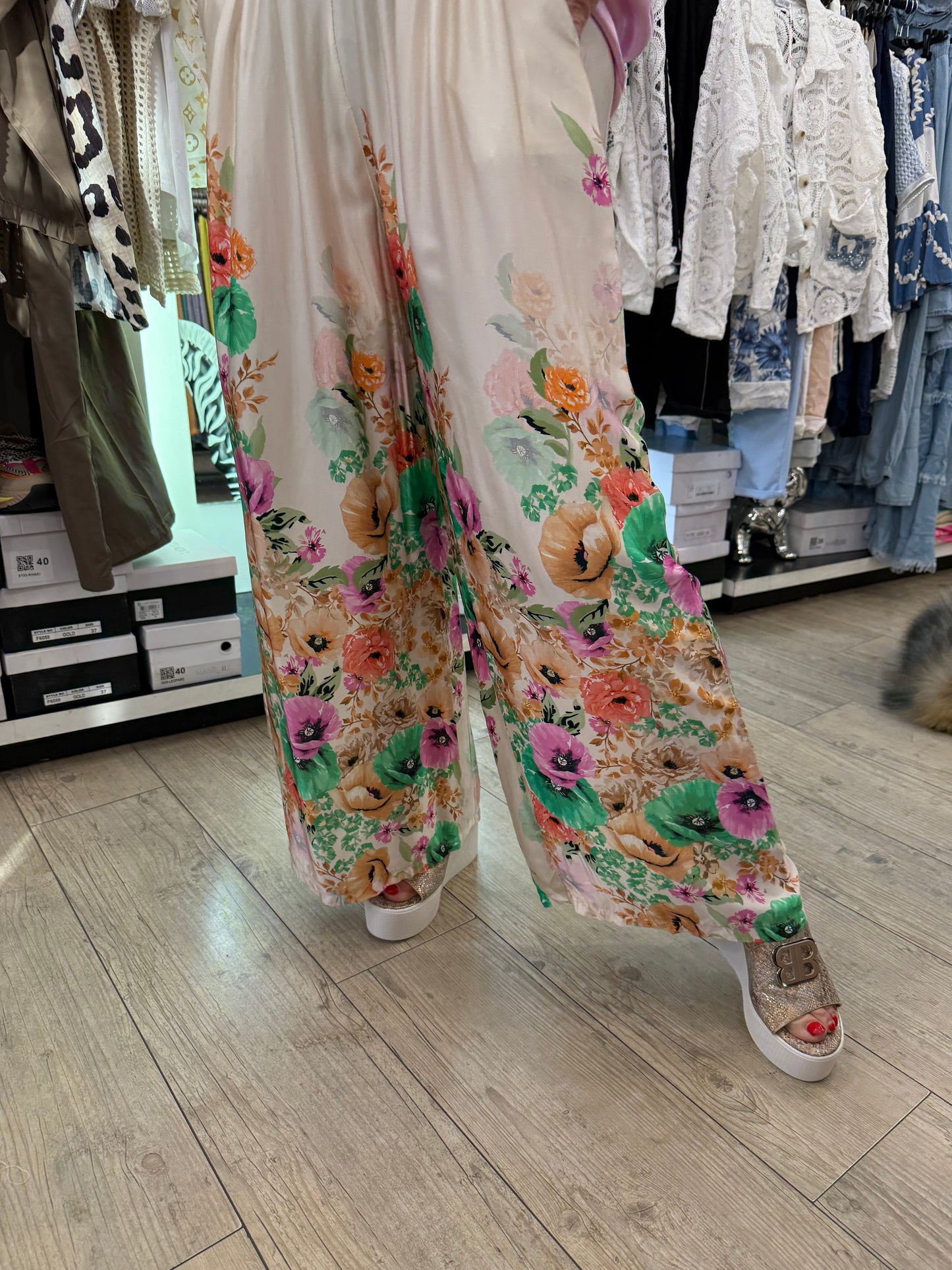 Pantalon fleuri gde taille