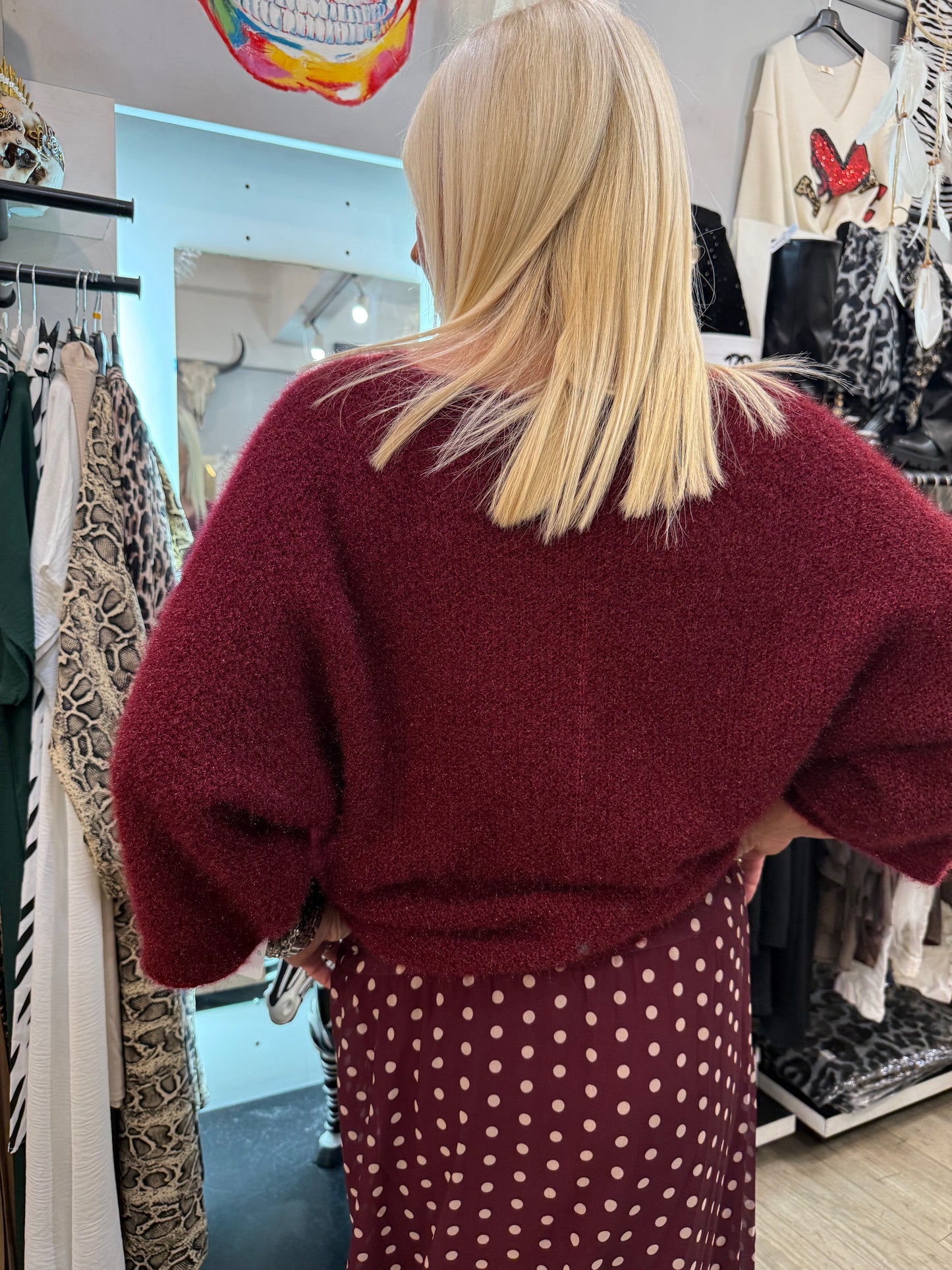 Pull sherazade bordeaux