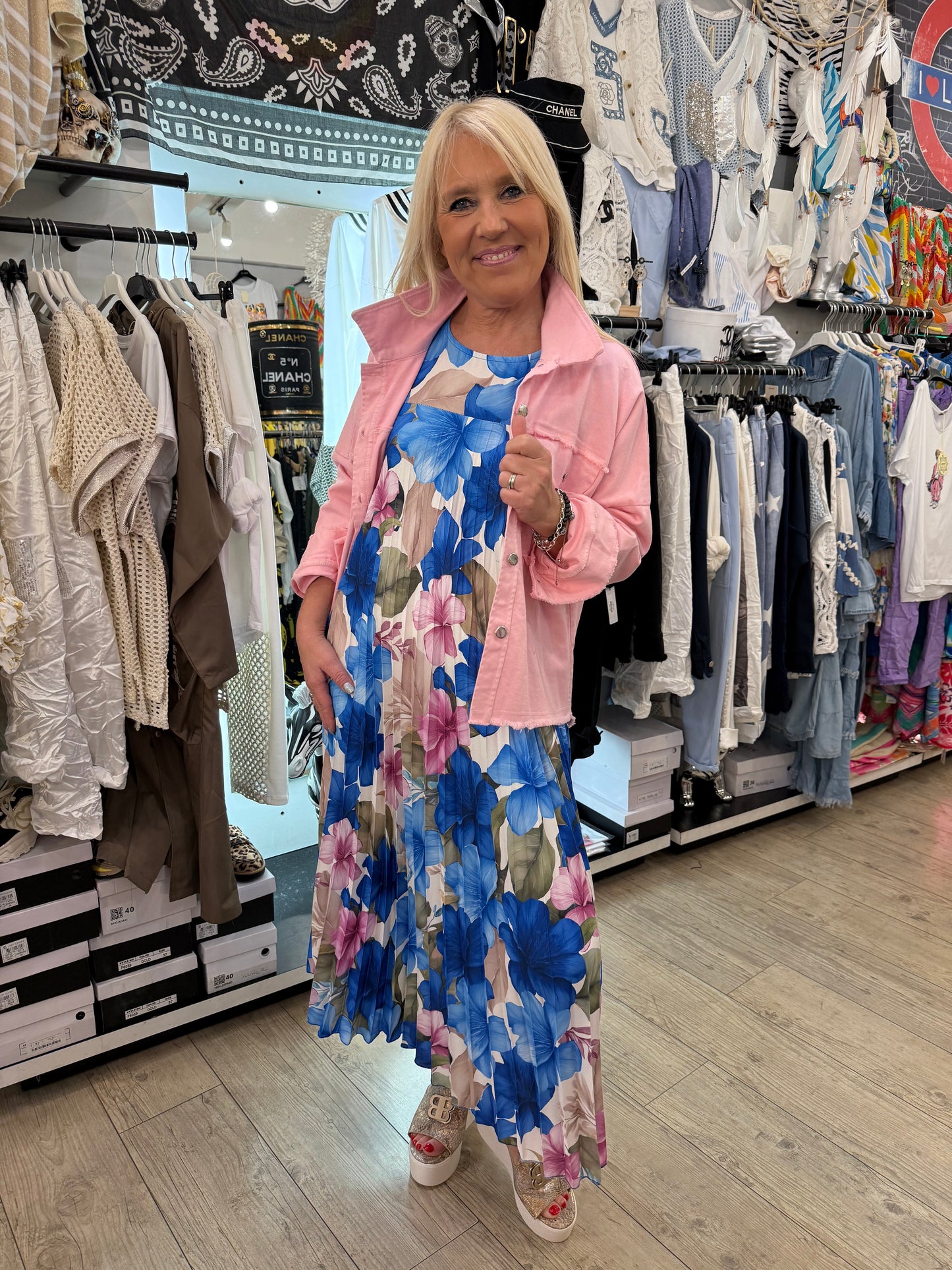 Veste jean rose bb