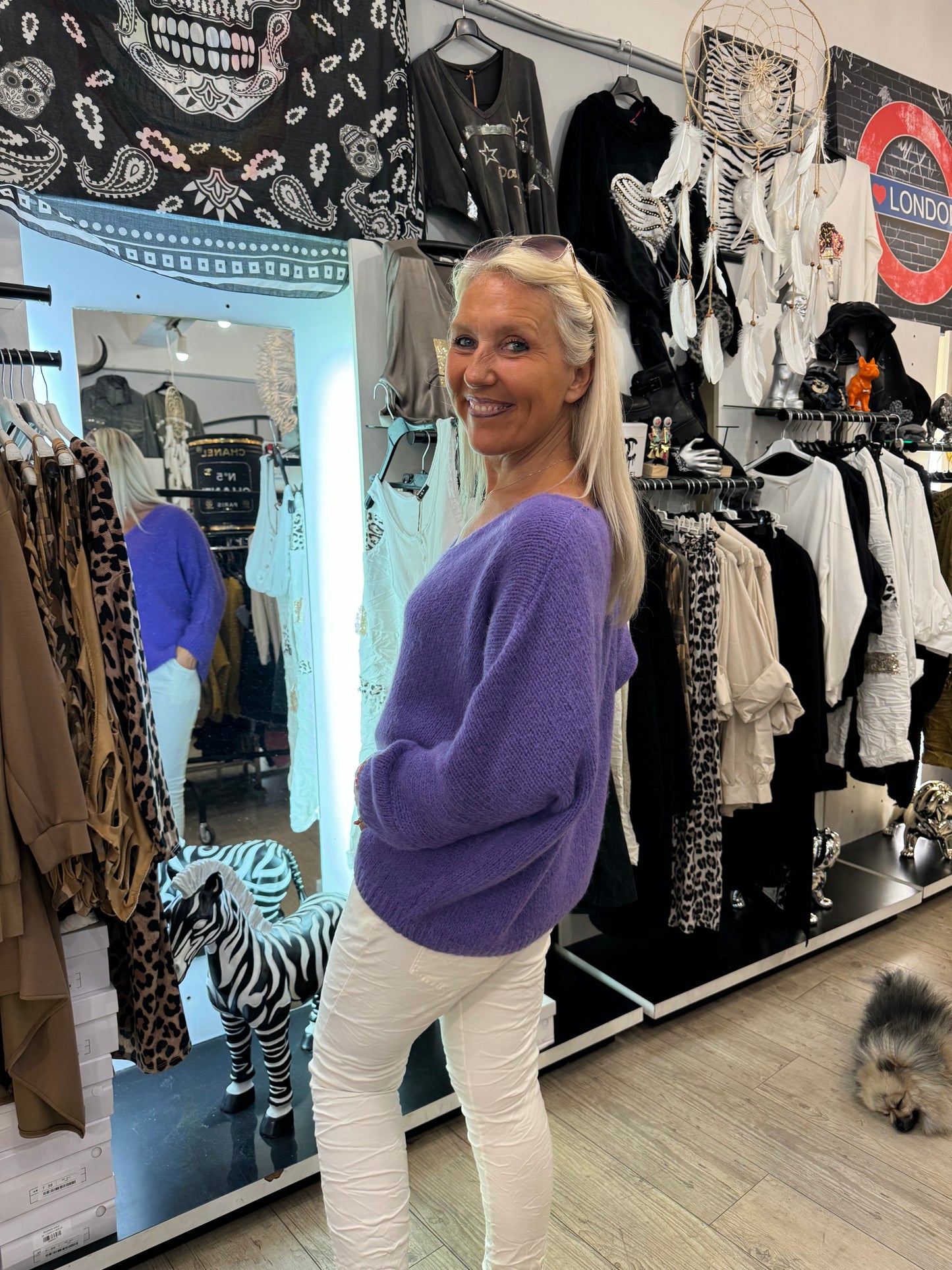 Pull chouchou violet
