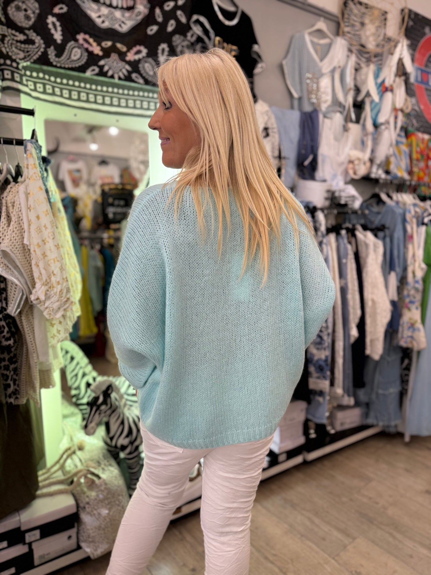 Pull chouchou menthe