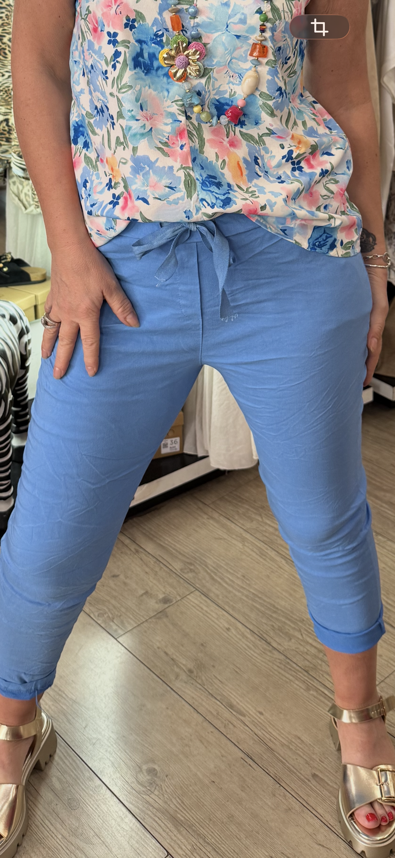 Pantalon magique azur