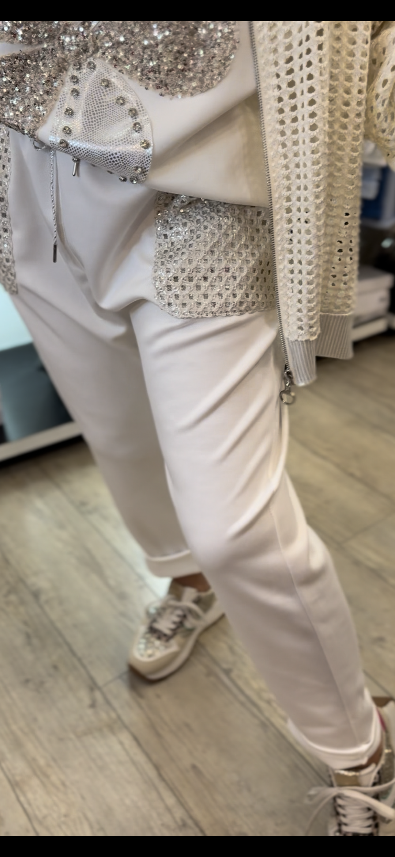 Pantalon jogging blanc