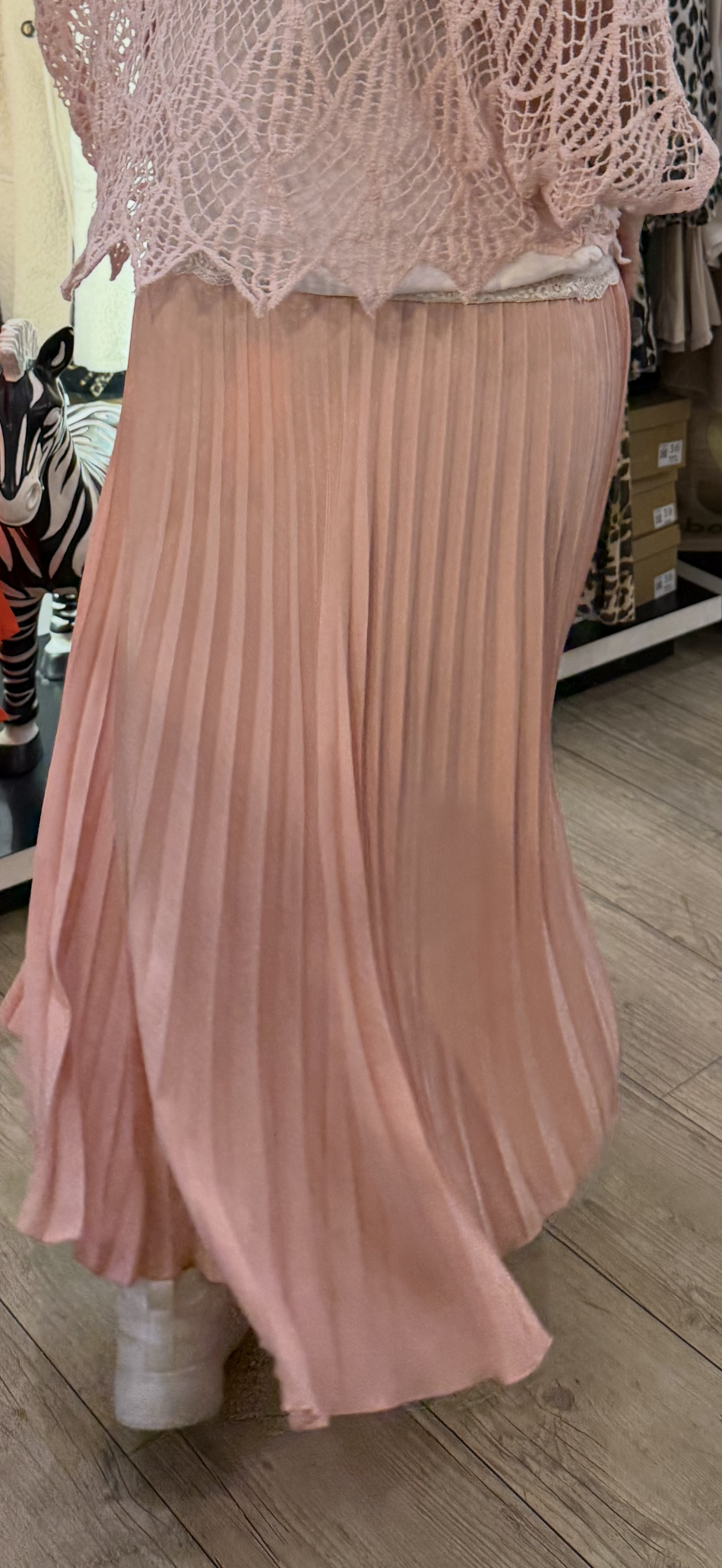 Jupe plissée rose bb