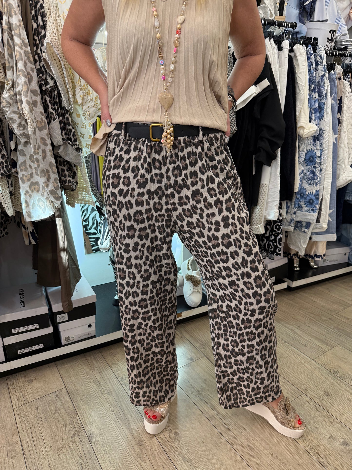 Pantalon gaz de coton Léo