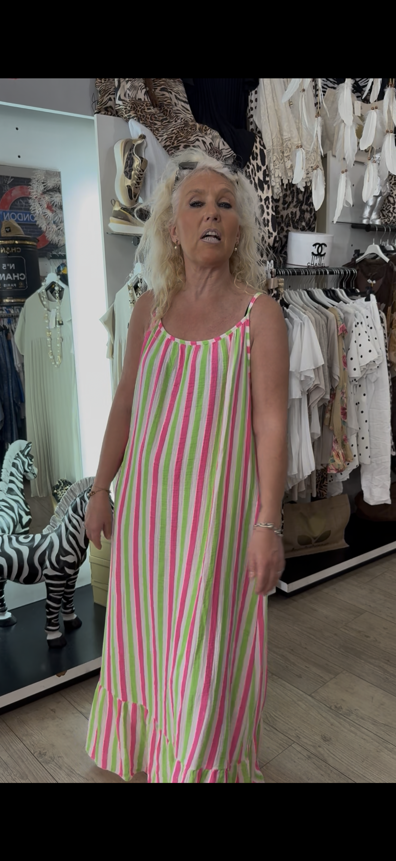 Robe gaze de coton fluo