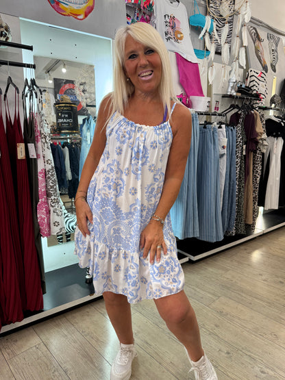 Robe Flora ciel