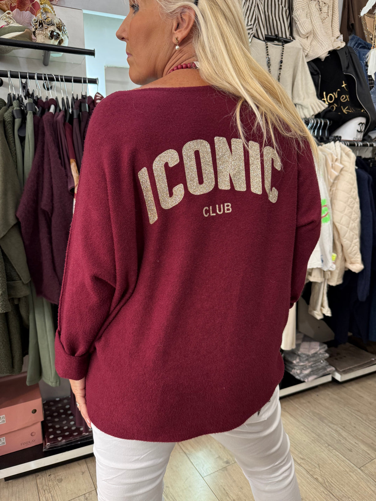 Pull iconic bordeaux