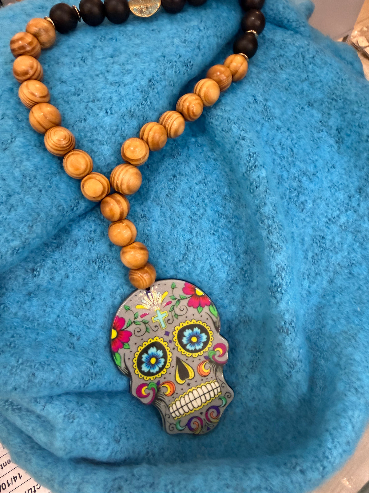 Sautoir skull coloré