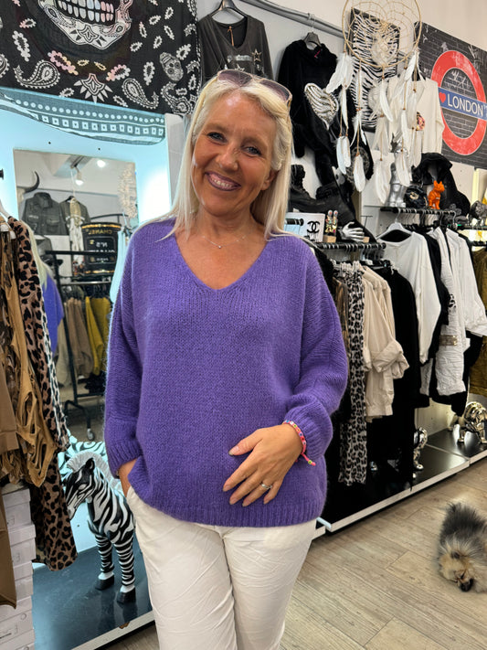 Pull chouchou violet