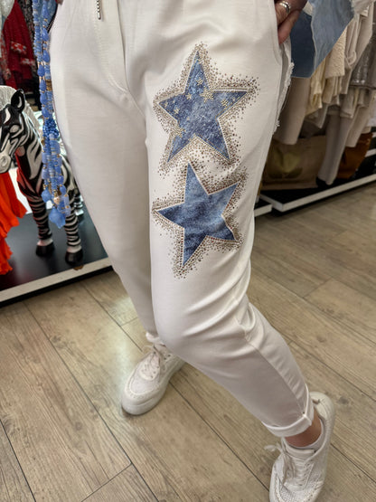 Pantalon star blanc