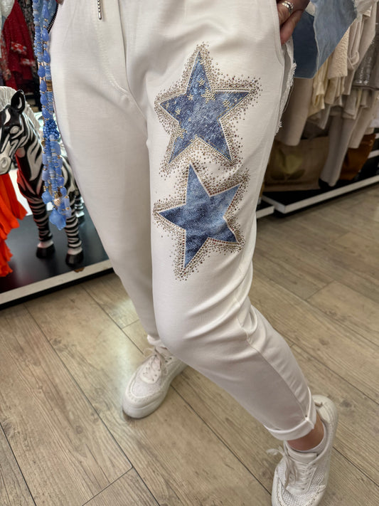 Pantalon star blanc