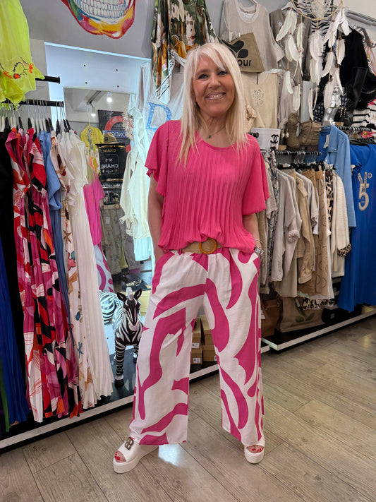 Pantalon marina fushia