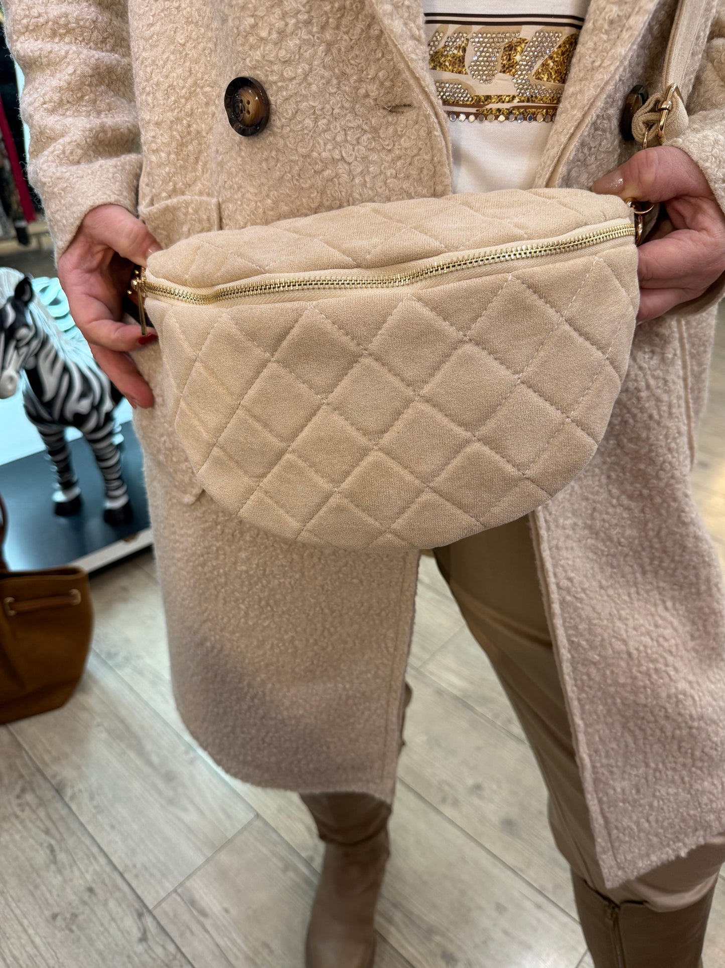Sac banane beige