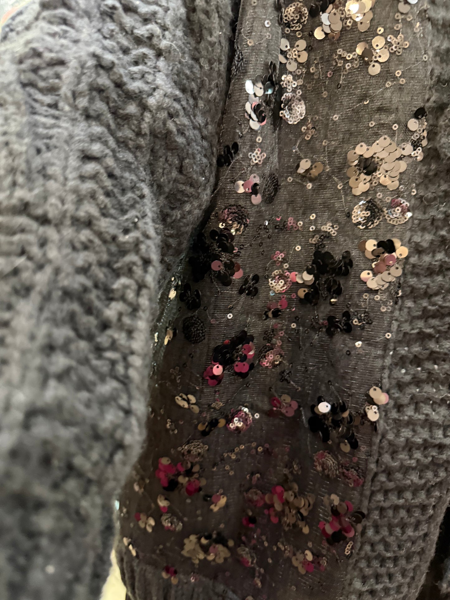 Gilet noir paillettes