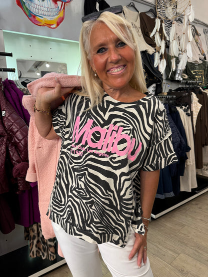 T shirt zèbre malibu