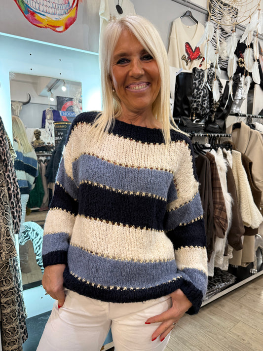 Pull Marion azur